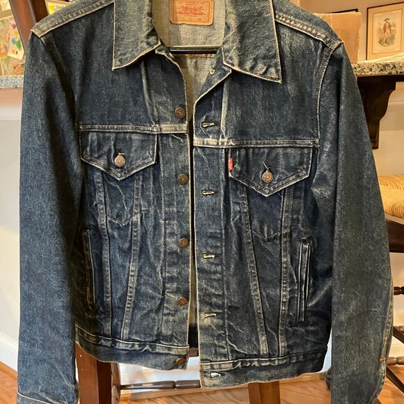 Vintage Levi's Denim Jean Jacket 70506 0216 Dark Wash Size 40 Made in USA - Picture 5 of 6